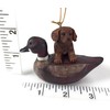 Kurt Adler Puppy W/Duck Decoy Ornament - 3 Assorted: Brown,