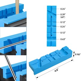 WANGCL 2 Pack 4 Inch Magnetic Vise Jaw Pads Covers Multi-Groove Design Durable TPU Rubber Covers Universal Vise Soft Jaws