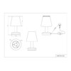 Trio Leuchten Mats II 599700101 Table Lamp Metal Nickel Matt