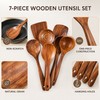 7-Piece Wooden Kitchen Utensil Set for Everyday Cooking - Non-Scratch
