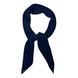 WESTEND CHOICE Square Chiffon Scarves Lightweight Plain Neck Scarf 50s Retro Women Bandana Wrap women's scarves 80 x 80 cm (Navy)