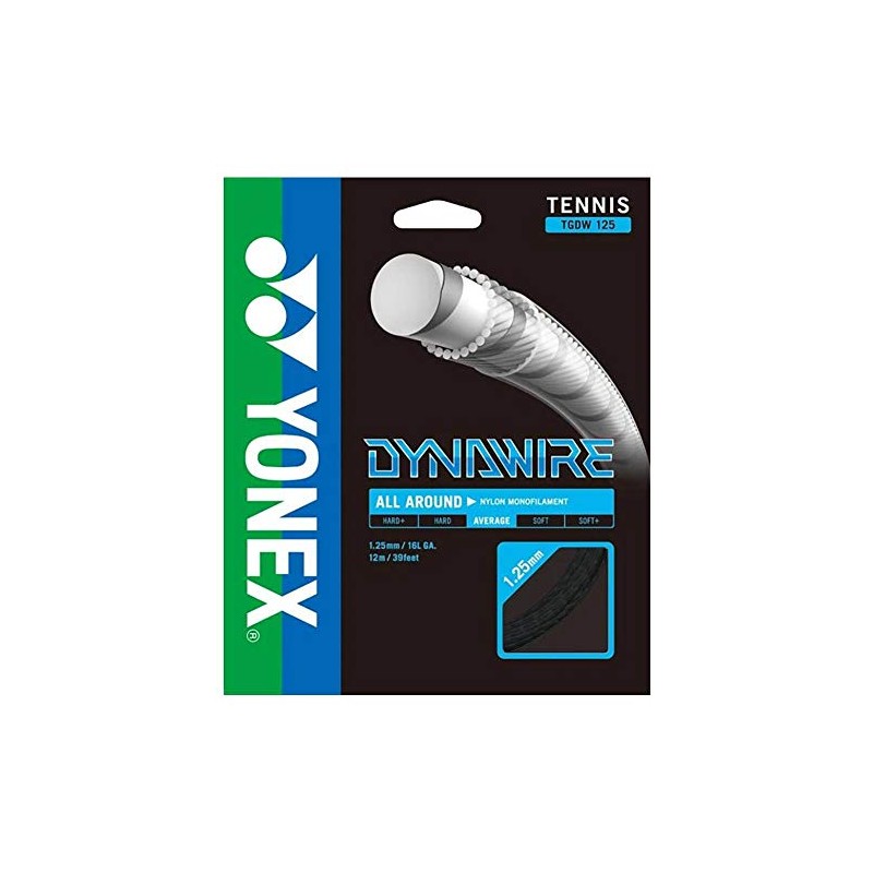 YONEX Dynawire Tennis String Set (16L, Black)