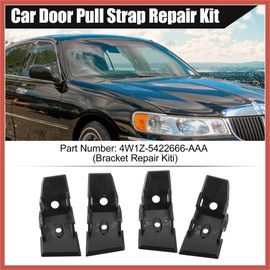 ACROPIX 4 Pcs Car Door Pull Strap End Cap Repair Kit for Lincoln Town Car 4.6L V8 2003-2008, Black Plastic, 2.28"x0.94", 4 Count