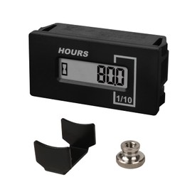 Runleader Digital Operating Hour Counter, Resettable Hours, Semiconductor Display for Lawn Tractor, Outboard Motorboat, Forklift Go-Kart Snow Blower, Wood Splitter (AC8-85V, DC6-60V)