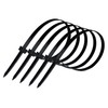 Black Cable Zip Ties, 100 Pack Plastic Nylon Self Locking