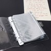 XiowDow 10pcs A6 Binder Pockets Clear Glitter Cash Stuffing Envelopes
