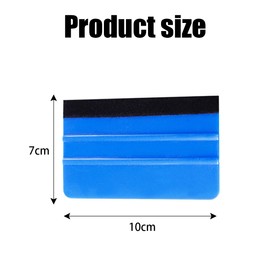 JNNJ Plastic Squeegee with Felt Edge, Universal Felt Squeegee for Vinyl, High-Quality Film Squeegee for Bonding Film, Wall Sticker, Window Film, Pack of 10 (Blue)
