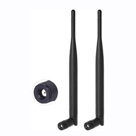 BINGFU 2.4GHz 5GHZ 6dbi WIFI Antenna Omnidirectional RP-SMA Plug for Wi-Fi Routers Network Devices Support WIFI Bluetooth WiMAX 2pcs