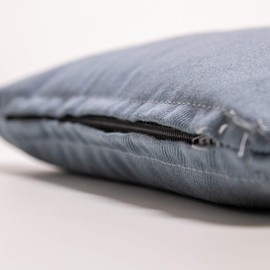 GIRAFFENLAND Organic Spelt Husk Cushion 20 x 40 cm with Zip – Colour Grey – Small Cushion with Organic Spelt Husks