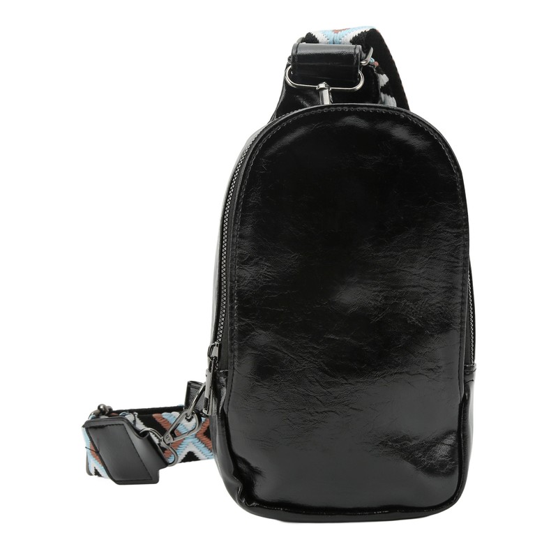 PU Leather Sling Bag Single Strap Shoulder Bag for Outdoor