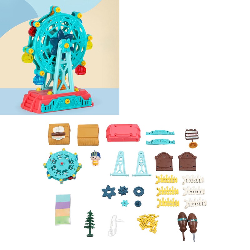 Kid Assembled Ferris Wheel Toy Nut Disassembled Maunal Ferris Wheel