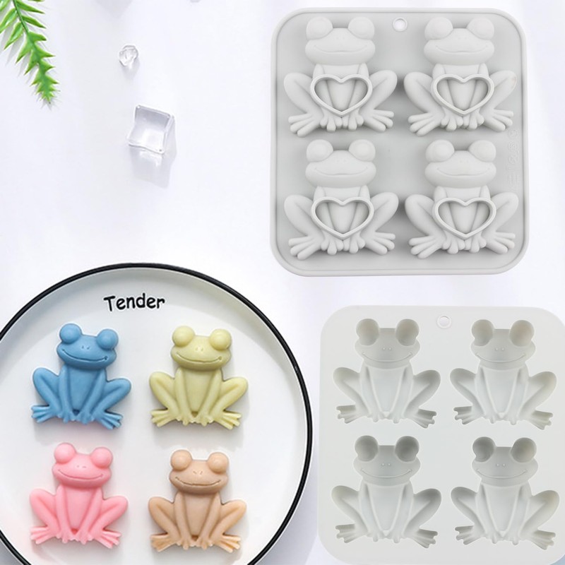 4 Cavity Frog Candy Molds Passover Frog Silicone Mold For