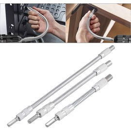 HOHXEN 3-Piece 30CM Flexible Socket Extension Bar Set, 1/4" Drive, 11" 8" 6" Flexible Extension Drill Bit Holder for Screwdriver