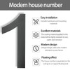 Meision House Number Anthracite Stainless Steel House Number RAL 7016