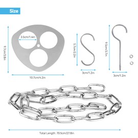 Tripod grill stainless steel, tripod for fire bowl, multifunctional ring hook, for goulash kettle, kettle for fireplace, mulled wine kettle, cooking kettle