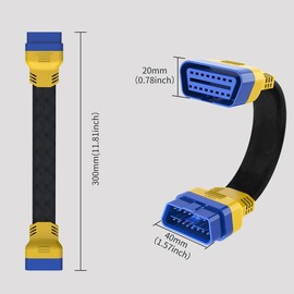 AUTOOL Car OBD2 II Enhanced Flexible Extension Male to Female Cable for Launch Easydiag/THINKDIAG/THINKDRIVER/ELM327 OBDII Cable
