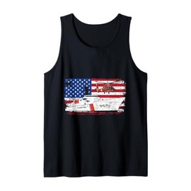 Patriotic US Coast Guard Veteran Military USCG Team Flag USA Tank Top