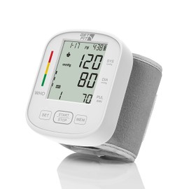Get Fit Get Fit Wrist Blood Pressure Monitor CE Approved for Home Use - Medical Blood Pressure Machine Reader - Dual Users with Memory - Sphygmomanometer Adjustable Wrist Cuff LCD Display Heart Rate Monitor