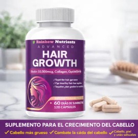 Hair Growth Biotin Colágeno Cabello Uñas Sin Sabor