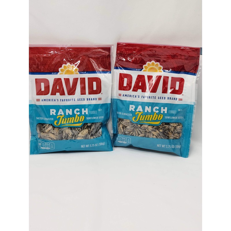 David Ranch Sunflower Seeds (Jumbo) 3.25oz (2) Pack