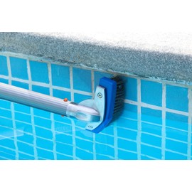 Aquatix Pro Heavy Duty Pool Brush, Durable 5" Swimming Pool Cleaner Brush Best for Tackling Stubborn Stains, Aluminium Handle & Stainless Steel Bristles, Suitable for Concrete & Gunite Pools.