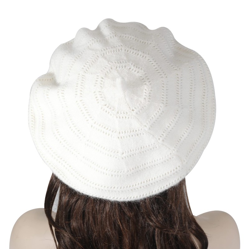 ZLYC Women's Beret Classic French Beret Plain Warm Beret, knitting