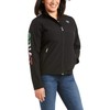 ARIAT Female Classic Team Softshell MEXICO Water Resistant Jacket Black