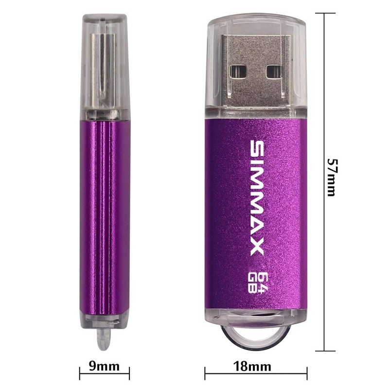 SIMMAX Memory Stick 64GB USB 2.0 Flash Drives Thumb Drive