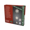 Konstsmide 6116-103 LED Light Curtain, 3 Acrylic Snowflakes, 15 Warm