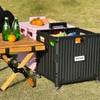 MACOPRO Folding Utility Cart Portable Rolling Crate Handcart Shopping Trolley
