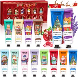 NLMWTI Hand Cream Set, 12 Pack Hand Cream Mini Christmas for Very Dry Hands, Hand Cream Christmas Set, Christmas Gifts, Hand Cream Gift Set for Women, Men, Mum, Christmas, Birthday
