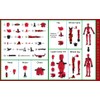 Rolling Art Action Figure Set, Model 13 Action Figure Multi-Jointed