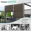 SunnyRoyal 6'W X 6'H Patio Roller Shades Foldable Sun Shade