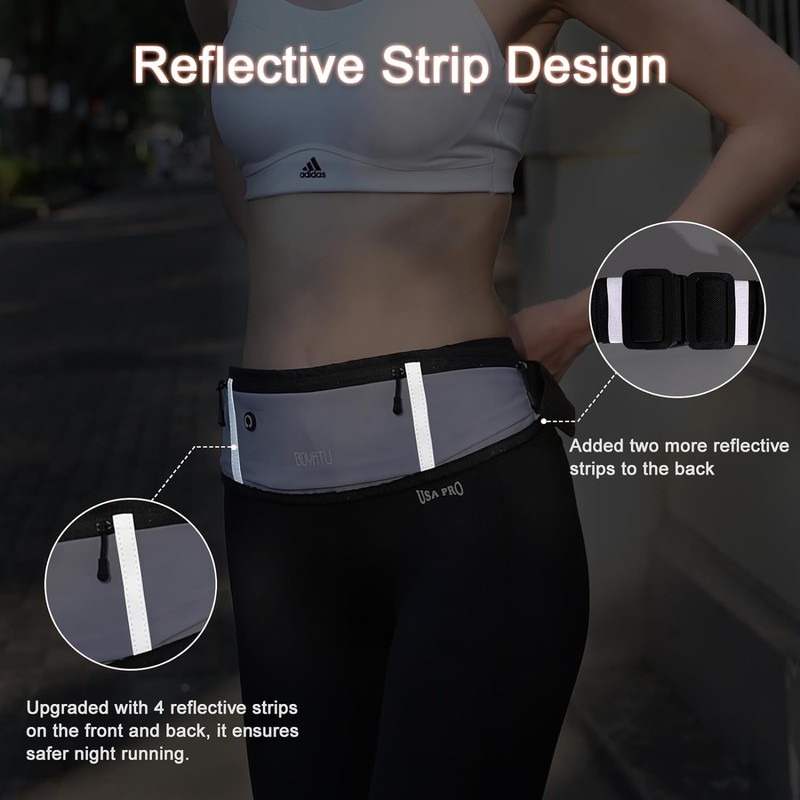 Running Belt Waist Fanny Pack: Waterproof Phone Holder Workout Pouch
