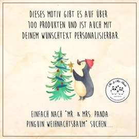 Mr. & Mrs. Panda Deluxe Karte Pinguin Weihnachtsbaum - Geschenk, Advent, Wintermotiv, Weihnachten, Glückwunschkarte, Geburtstagskarte, Hochwertige