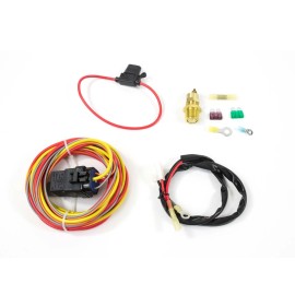 Dillon Radiator HC7108 Electric Cooling Fan Wiring Install Kit 185/165 Thermostat 50 Amp Relay