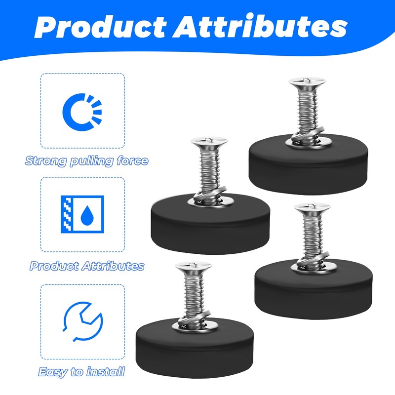Pavlleen Pack of 8 Rubberised Magnets, Diameter 22 mm, with