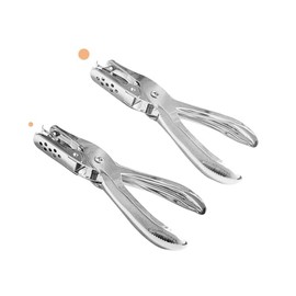 2 piezas de perforadora de agujeros individual, perforadora de papel manual, agujeros circulares de 1/4 y 1/8 pulgadas para manualidades, etiquetas de