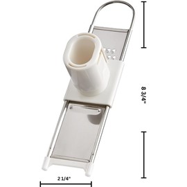 Fantes Garlic Slicer Grater, Stainless Steel, 8.75 x 2.25-Inches, The Italian Market Original since 1906