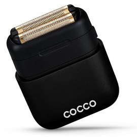 Cocco Afeitadora Impacto, Triple Hoja Dorada Higiénica, para Uso en Seco y Húmedo, Cabezal Magnético Reemplazable, Acelerador Inteligente, 90 Min de Autonomía, Negra