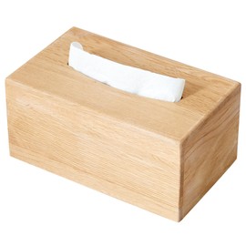 Tissue Box Cover Holder, Oak Wood Tissue Box Holder with Slide-Out Bottom, Rectangular Tissue Box Cover for Tabletop Night Stands, Bathroom, Dinner Table, Office