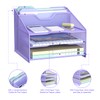 Samstar Purple Desk File Organizer, Mesh Letter File Folder Holder