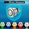 ZJWZJH Waterproof Push Button Switch 22mm Momentary 12V DC/AC SPDT