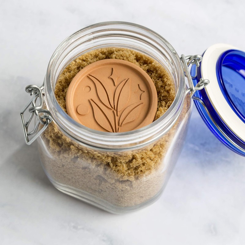 Goodful Brown Sugar Saver and Softener Disc with Elegant Leaf