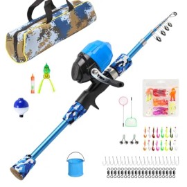 Factory Price Children Fishing Rod and Reel Combo Lightweight Kids Fishing Pole Set Made in ChinaLength: 1.5m, Color: Blue