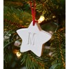 Star Ornament, Small Star Initial Christmas Ornament, Letter Ornament -
