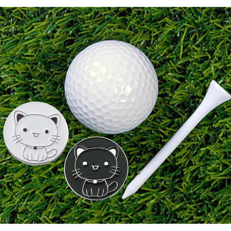 Adhere Golf Marker Base Set Logo Ball Mark Cute Cat