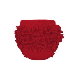 Century Star Baby Bloomers Ruffle Diaper Cover for Toddler Girls Newborn Toddler Kids Panties Bloomers Girl's Cotton Shorts Black/Red 12-24 Months