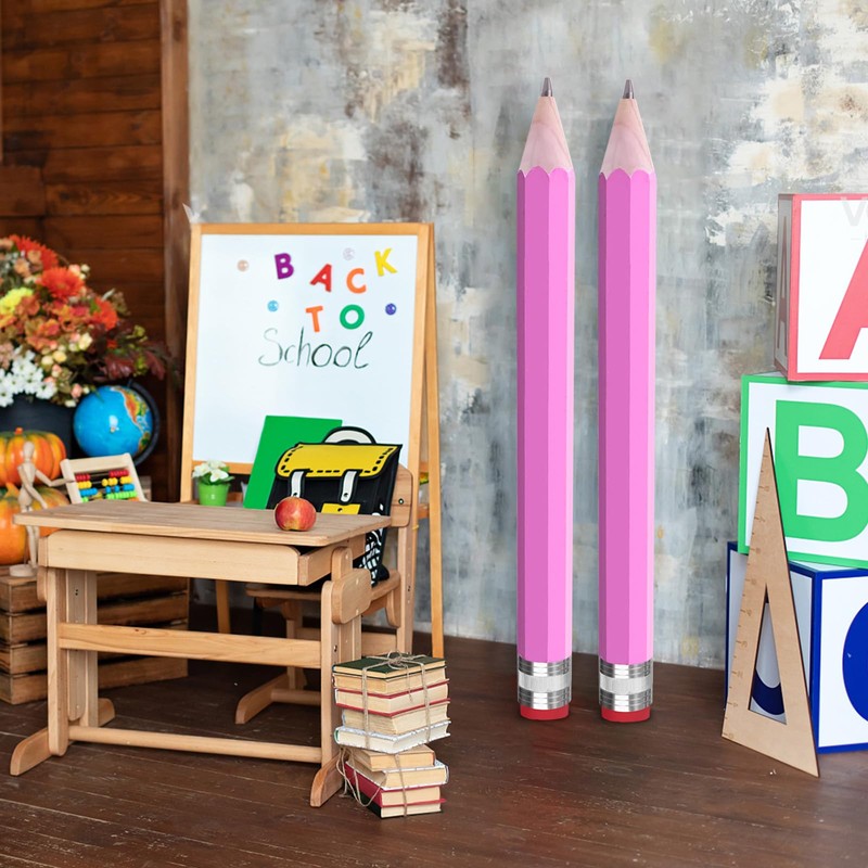smrtcol Wooden Jumbo Pencil for Prop Gifts Decor 14 Inch