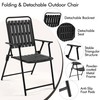 Yaheetech Folding Patio Chair Set of 8, Outdoor Dining Chair
